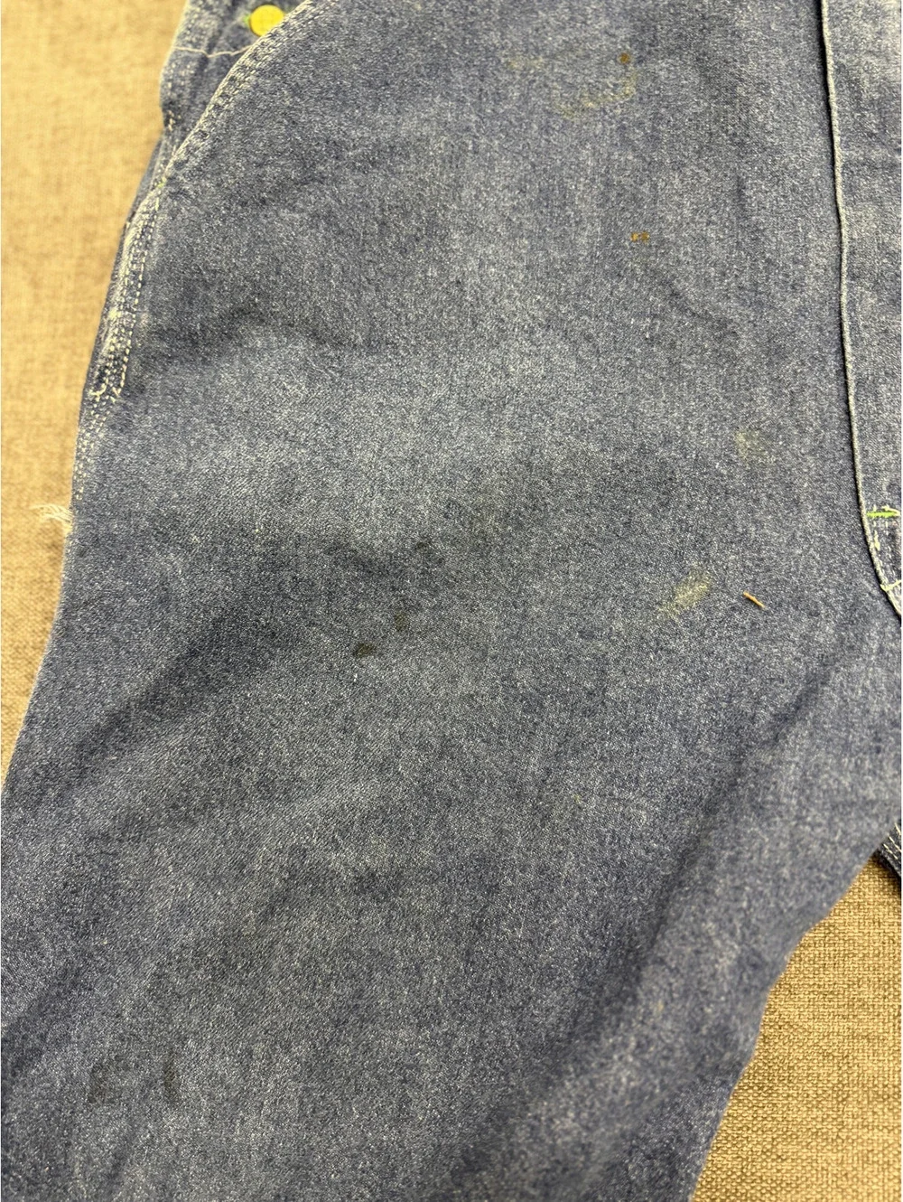 Vintage Blue Denim Overalls with Adjustable Straps 44x30